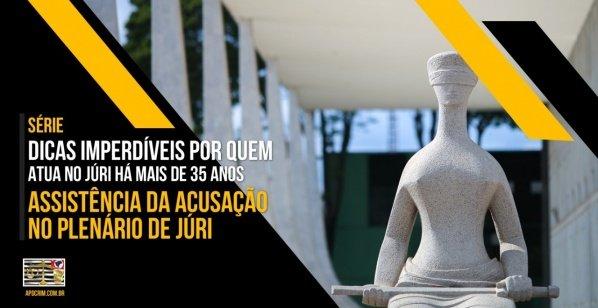 Banner Assistência da acusação no plenário de Júri