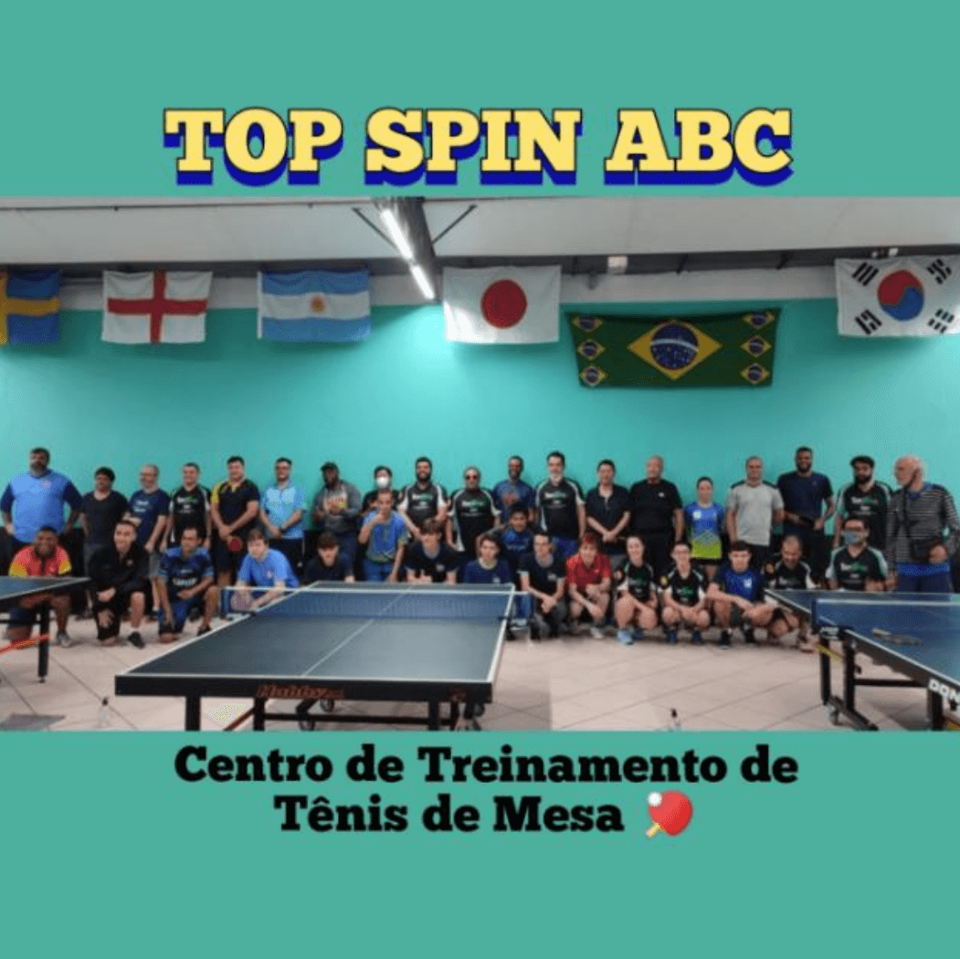 Logo Top Spin ABC - Tênis de Mesa