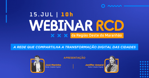 Banner Webinar das Cidades Digitais da Região Oeste do Maranhão