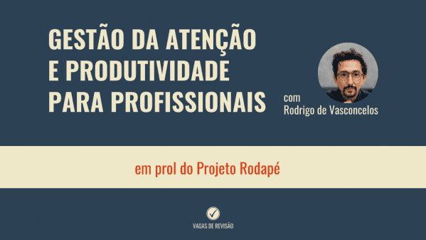Banner Gestão da Atenção e Produtividade para Profissionais | Série Pocket Rodapé - Soft Skills