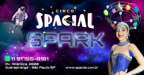 Banner SÁB 16h - 05/07/25 - Circo Spacial - SPARK