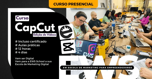 Banner CURSO CAPCUT - EDIÇÕES DE VÍEDOS PRESENCIAL EM CURITIBA
