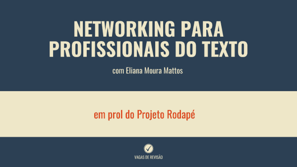 Banner Networking para profissionais do texto | Série Pocket Rodapé