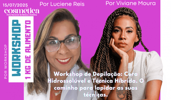 Banner Workshop de Depilação: Cera Hidrossolúvel e Técnica Híbrida. O caminho para lapidar as suas técnicas