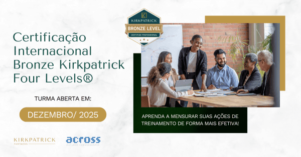 Banner Certificação Internacional Kirkpatrick Four Levels® | Nível Bronze | Turma DEZEMBRO/2025