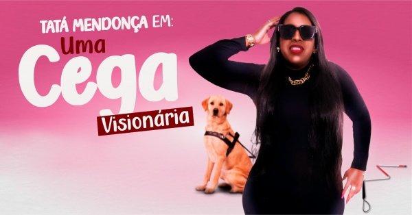 Banner Tatá Mendonça - Uma Cega Na Comédia - no Porão Comedy Club Blumenau