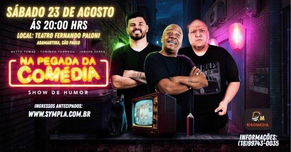 Banner Na Pegada da Comedia