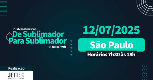 Banner 6º Workshop De Sublimador Para Sublimador por Jetink & Taissa Ayala