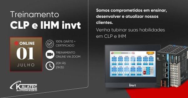 Banner Treinamento On-line CLP e IHM invt