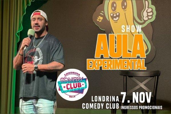 Banner SHOW AULA EXPERIMENTAL COM GUSTAVO CUNHA EM LONDRINA