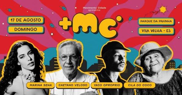 Imagem do evento + MC | Movimento Cidade | Caetano Veloso, Marina Sena, Yago Oprorio, Cila do Coco |Parque da Prainha